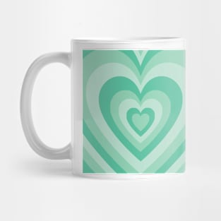 green retro heart Mug